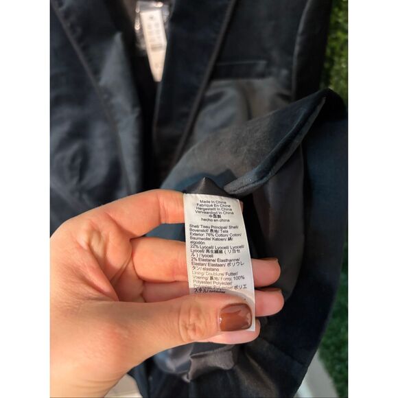 J.Crew NWT Sz 18 Black Velvet Blazer - Picture 3 of 4